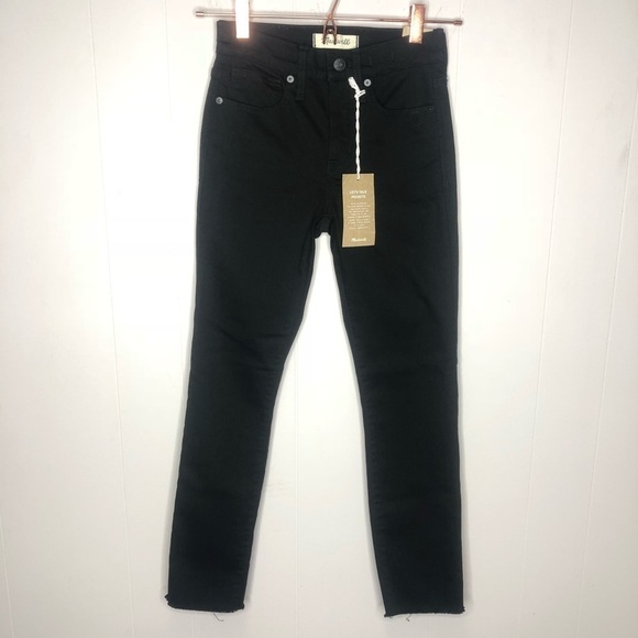 NWT Madewell 9” High-Rise Skinny Crop Black - Picture 1 of 8